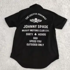 00s JOHNNY SPADE skull shirt black y2k