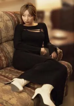 LIP SERVICE バストベルトマーメイドニットワンピース