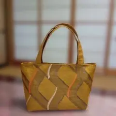 帯リメイクハンドメイドトートバッグ