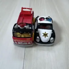 消防車とパトカーのディズニートミカセット