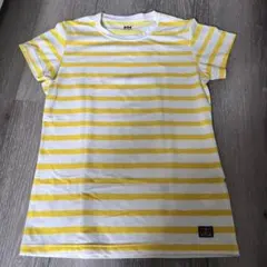 ヘリーハンセン　黄色ボーダーTシャツ　wsショートスリーブ