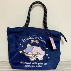 リトルツインスターズ　キキララ Dolly Mixダブルリボントートバッグ LittleTwinStars Dolly Mix 黒トートバッグ サンリオ - メルカリ