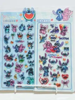《２枚セット》スティッチ立体シールセット
