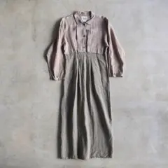 80s FLAXフラックス リトアニアリネンワンピース オールインワン