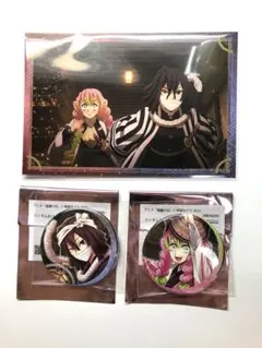 鬼滅の刃　阿波踊り　缶バッジB 無限城編　ポストカード　伊黒小芭内　甘露寺蜜璃