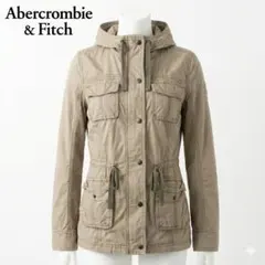 アバクロ ミリタリージャケット レディース コットン フード付き 多機能ポケット