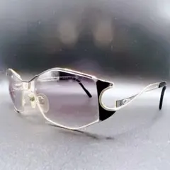 CAZAL Gold Rimless Square Sunglasses y2k