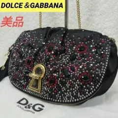 ✨️美品✨️ DOLCE＆GABBANA　ショルダーバッグ　ラインストーン　鍵のサムネイル
