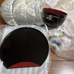 【未使用】桂由美 お碗 、お盆、箸置き 各5点セット　新品