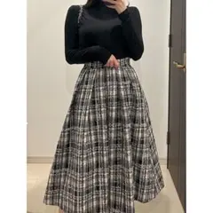 BIRTHDAY BASH／KIRA TWEED CHECK SKIRT