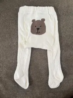 0~12m Gap ベビータイツ くまけつ ホワイト