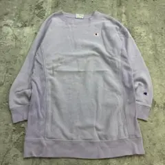 Champion　リバースウィーブ　スウェット　M　パープル　無地　古着