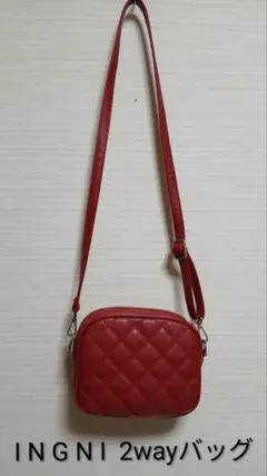 INGNI 2wayバッグ レッド キルティングのサムネイル