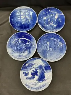 ②【USED美品】BING&GRONDAHL イヤープレート　飾皿　飾り皿　5Pのサムネイル