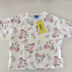【新品・未使用】しまむら ミニー アイス柄 プリント Tシャツ 100cmのサムネイル