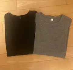 GU ソフトシアークルーネックT 2色セット