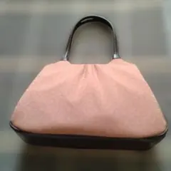 値下げ和装用ハンドバッグ　菊模様　樺色　美品