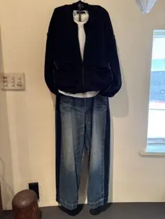 Y's yohji yamamoto ダブルジップ コットンニットブルゾン　２のサムネイル