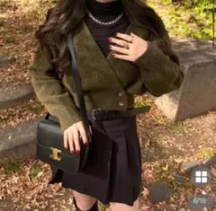 ラップクロップドカーディガン nugu ヌグ