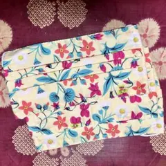 D カラフルな花柄マスク3枚