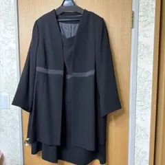 すごく大きいサイズ黒いロングジャケットスタイルフォーマルセット