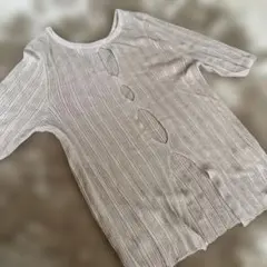 rienda 半袖ニット FREE