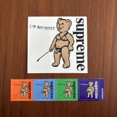 supreme クマ ステッカー 2枚セット