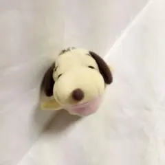 スヌーピー ぬいぐるみマスコット フィンガーパペット (クリーム色×茶)