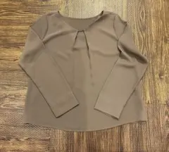 美品　ナチュラルビューティーベーシック　ブラウス　ブラウン