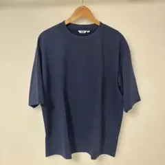 UNIQLO U エアリズムコットンオーバーサイズTシャツ ネイビー XL