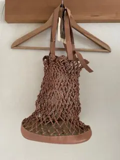☆新品未使用☆SAZABY ⭐︎ブラウン メッシュ かごバッグのサムネイル