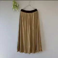 グローバルワーク〔F〕大人カジュアル◎楽ちんウエストゴム◎ロングプリーツスカート