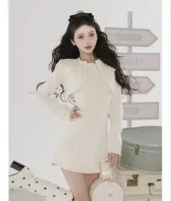 Darich ツイードアンサンブルノースリミニワンピース