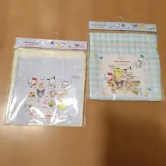 サンリオキャラクターズ 　リボンフラット巾着袋　キティクロミちゃんポムポムプリン