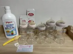 哺乳瓶5本+哺乳瓶用洗剤とスポンジ