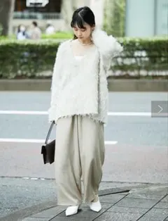 GALLARDAGALANTE シャギープルオーバーニット F アイボリー