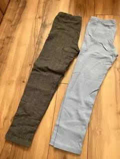 ユニクロ 140㎝ヘリンボーン柄 レギンス、ユニクロ 140㎝　青系レギンス