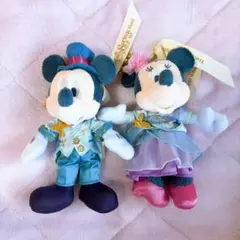 ファンタジースプリングスホテル　ミッキー ミニー　ぬいぐるみバッジ