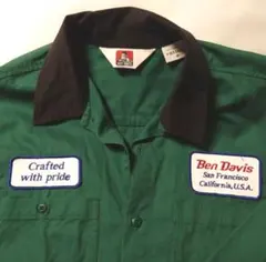 ベンデイビス☆BEN DAVIS ワークシャツ グリーン Ｍサイズのサムネイル