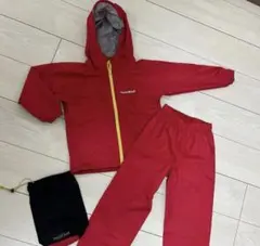 モンベル　レイントレッカー Kid's 100 上下セット　収納袋付き