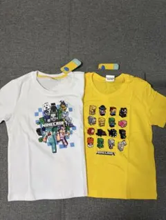 Minecraft半袖 Tシャツセット120（イエロー・ホワイト）