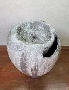 信楽焼の水琴窟　‼️陶芸作品 灰釉 蹲 花器 壺高さ47センチ 信楽焼の水琴窟 ‼️陶芸作品 灰釉 蹲 花器 壺高さ47センチ - メルカリ