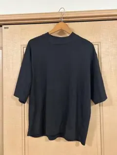 ユニクロ　エアリズムコットンオーバーサイズモックネックT　XL ブラック