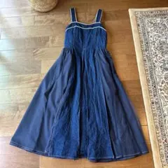 ワンピース　デニムワンピース　スカート　シフォン