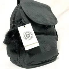 未使用✨ KIPLING キプリング 編み込みデザイン リュック ブラック