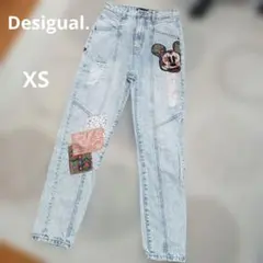 デシグアル　デニムパンツ　ミッキーマウス　ディズニー　XS　ダメージのサムネイル