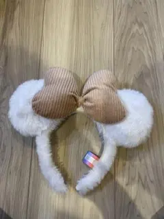 ディズニー カチューシャ ふわふわ耳 リボン付き