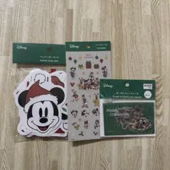 新品 ミッキーマウス クリスマス ステッカーセット フレークシール