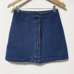 【定番】Forever 21 デニムスカート 台形スカート ボタンフロント
