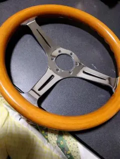 ヴィンテージ ウッドステアリング 35cm 3スポーク - メルカリ